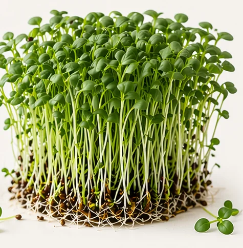 Illustrazione di microgreens Basilico Italiano