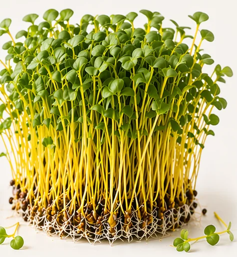 Illustrazione di microgreens Bietola Gialla