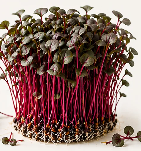 Illustrazione di microgreens Bietola Rossa