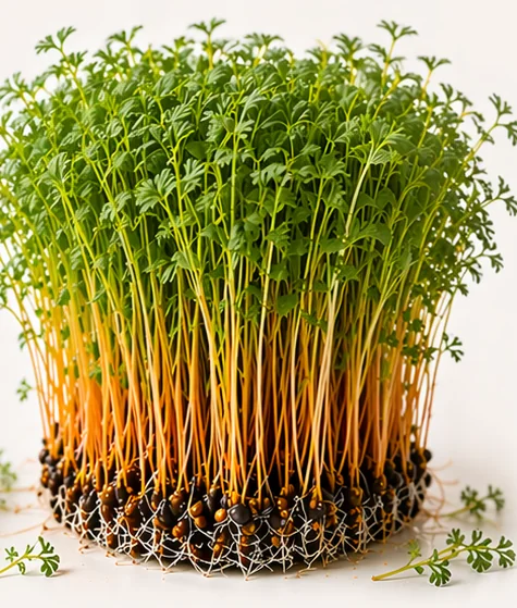 Illustrazione di microgreens Carota Falla