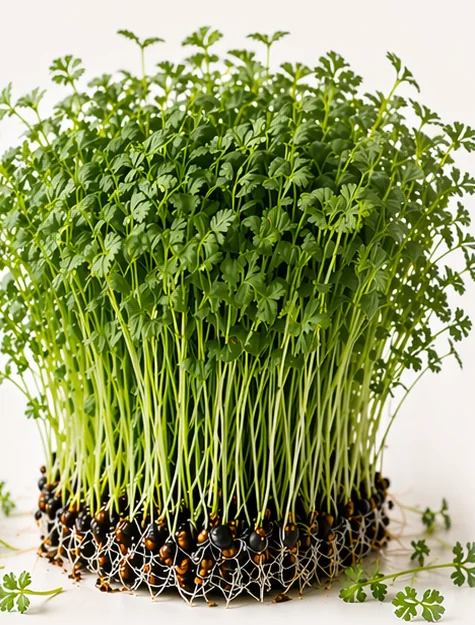 Illustrazione di microgreens Cerfoglio