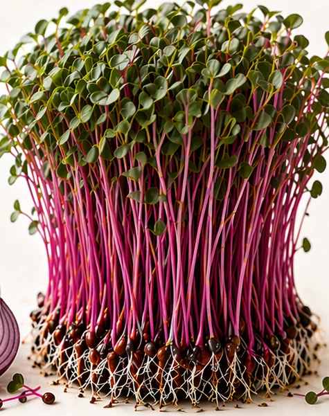 Illustrazione di microgreens Cipolla Barbra