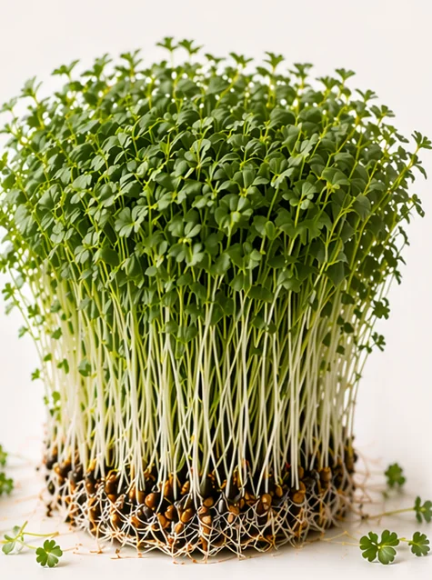 Illustrazione di microgreens Crescione