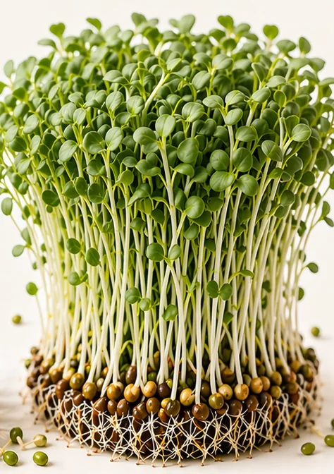 Illustrazione di microgreens Fagiolo Mung