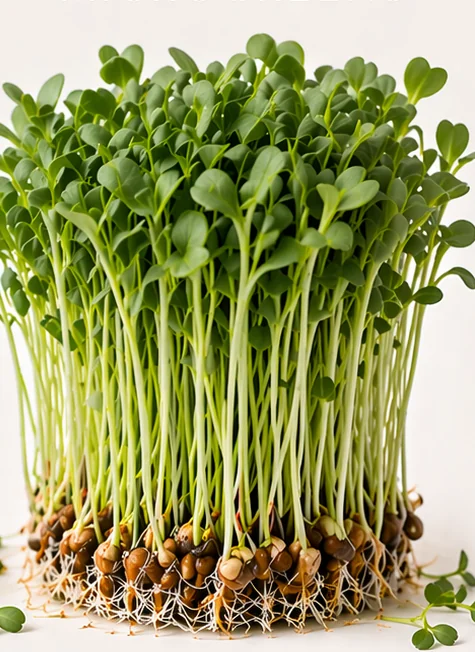 Illustrazione di microgreens Fava