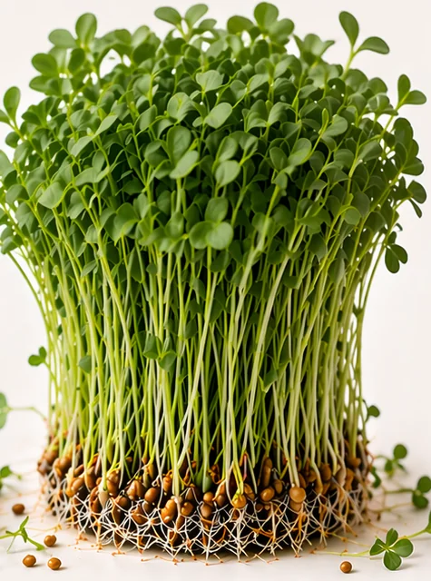 Illustrazione di microgreens Fieno Greco