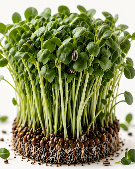 Illustrazione di microgreens Girasole Big