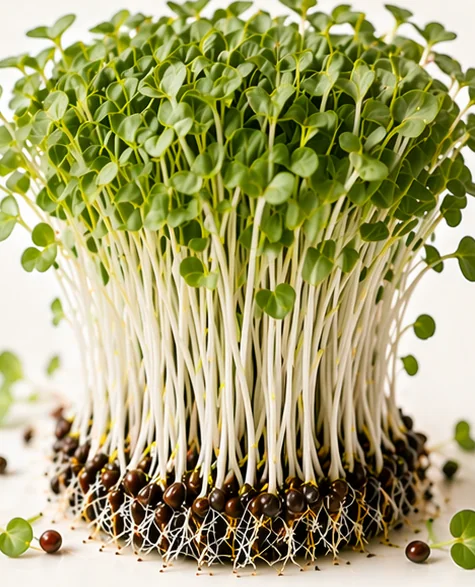Illustrazione di microgreens Pak Choi Bianco