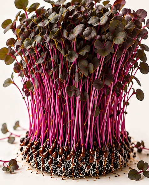 Illustrazione di microgreens Pak Choi Rosso