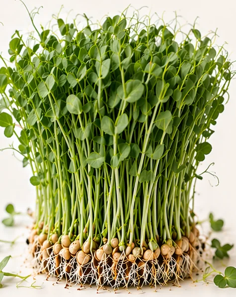 Illustrazione di microgreens Pisello Dunn