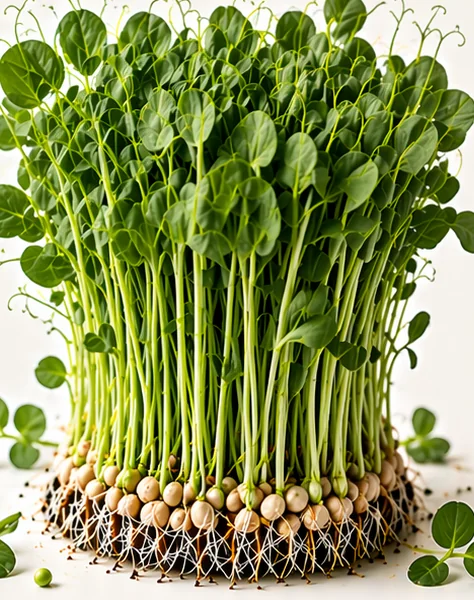 Illustrazione di microgreens Pisello Jumbo
