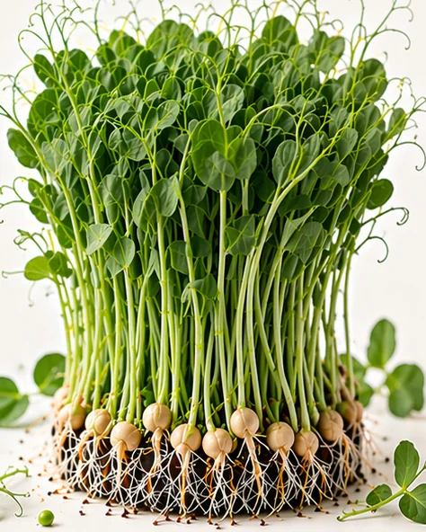 Illustrazione di microgreens Pisello Salad