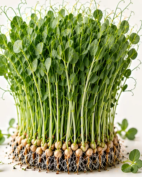 Illustrazione di microgreens Pisello Taiga
