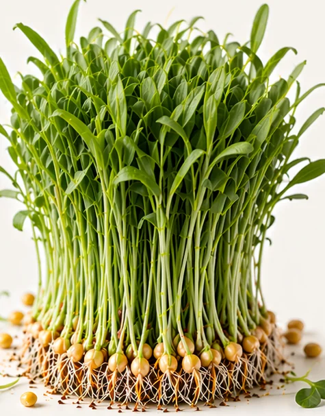 Illustrazione di microgreens Mais Pop Corn
