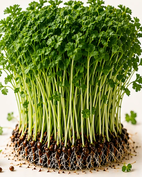 Illustrazione di microgreens Prezzemolo Riccio