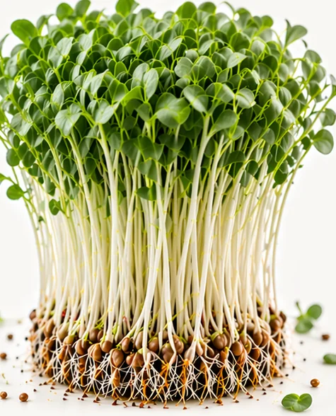 Illustrazione di microgreens Ravanello Daikon