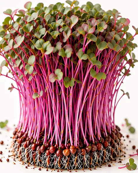 Illustrazione di microgreens Ravanello Rose