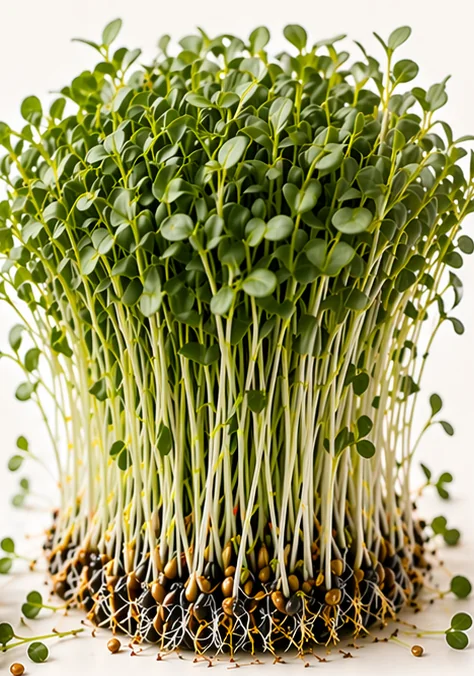 Illustrazione di microgreens Senape Chinese