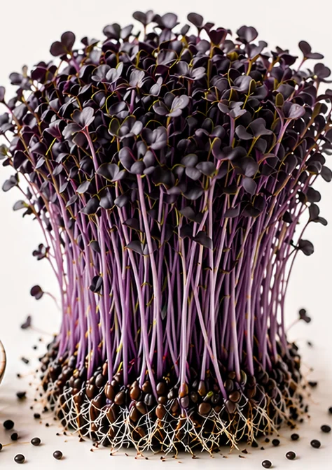 Illustrazione di microgreens Senape Nera