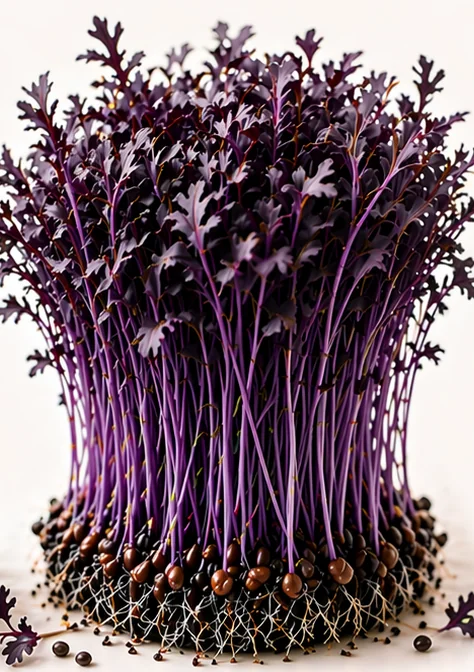 Illustrazione di microgreens Senape Radd