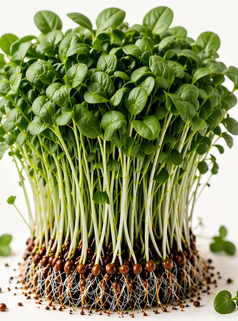 Illustrazione di microgreens Spinaci