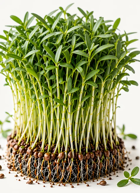 Illustrazione di microgreens Tagete