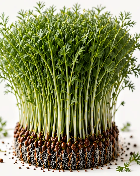 Illustrazione di microgreens Yarrow White